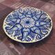 Blue flat plate dessert service