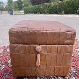 Leather ottoman chest
