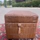 Coffre pouf en cuir