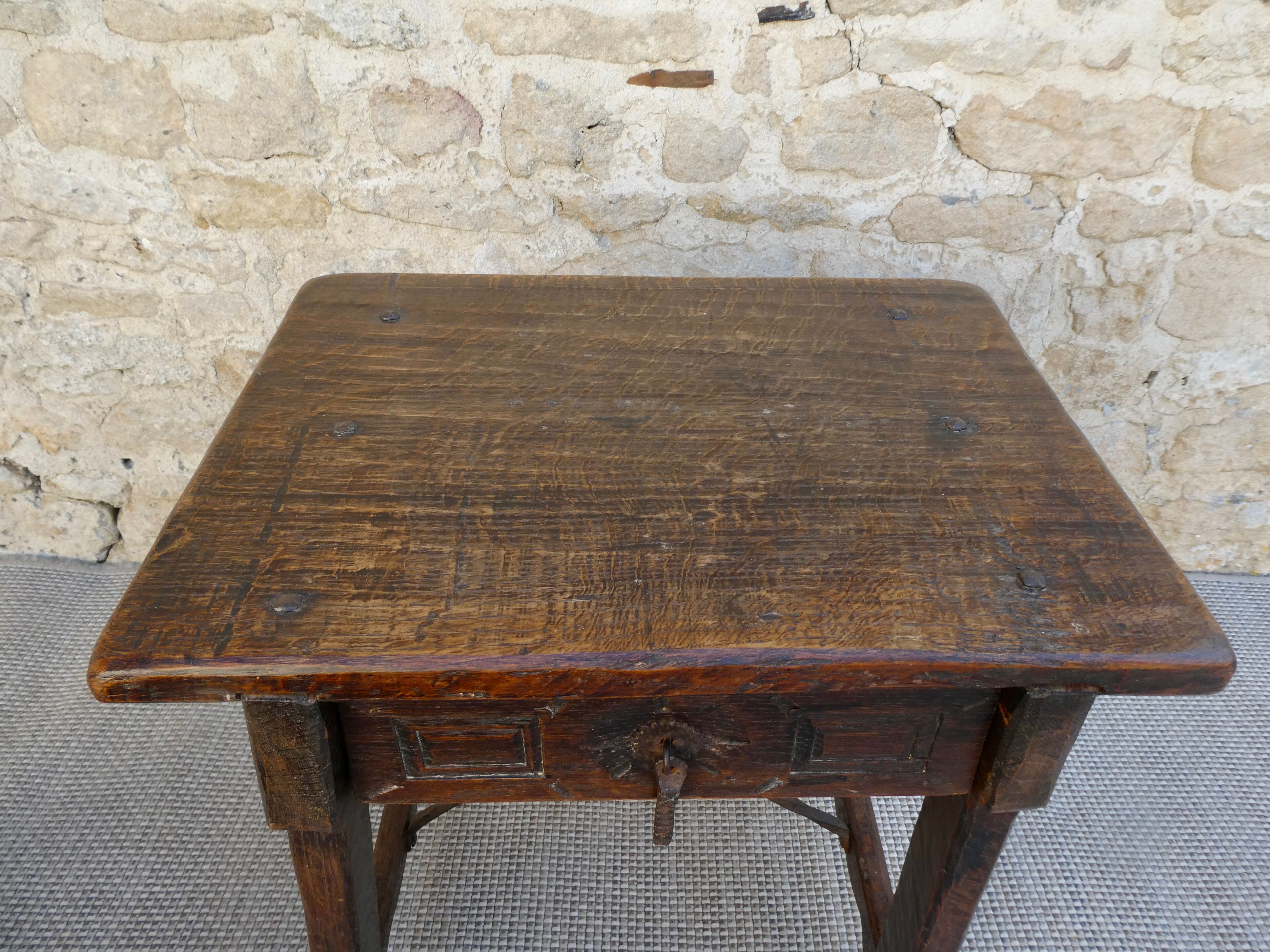 Night table, solid wood bedside, seventeenth century