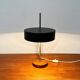Mid-century minimalist table lamp with a teak veneer base, 1960s.