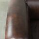 Luxury brown smooth cow leather Chesterfield sofa with an English look