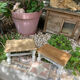 Lot de 2 petits tabourets relookes maison de campagne
