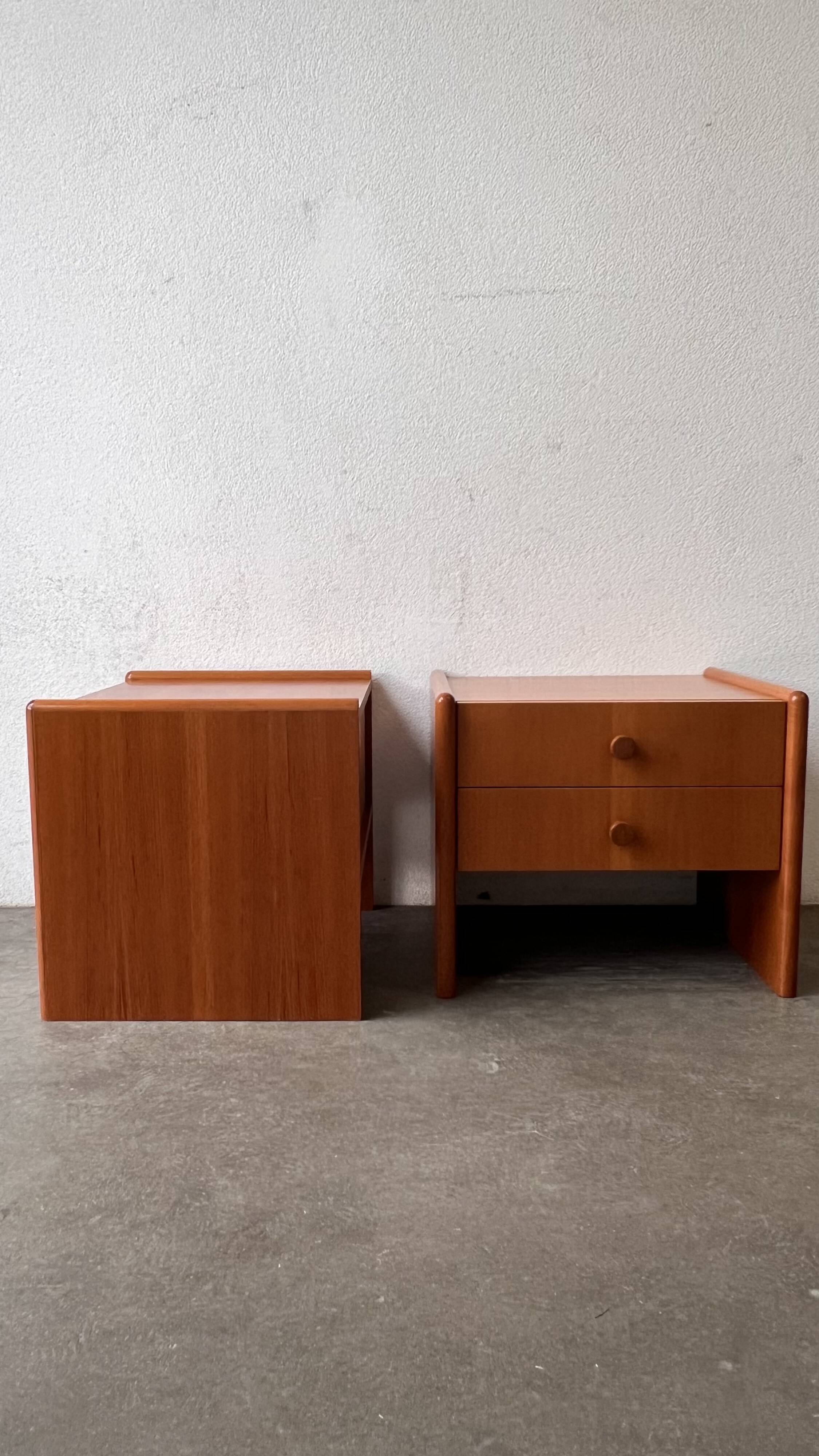 Mid-century teak bedside tables