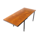 Extendable vintage dining table from Brabantia with metal frame and teak top