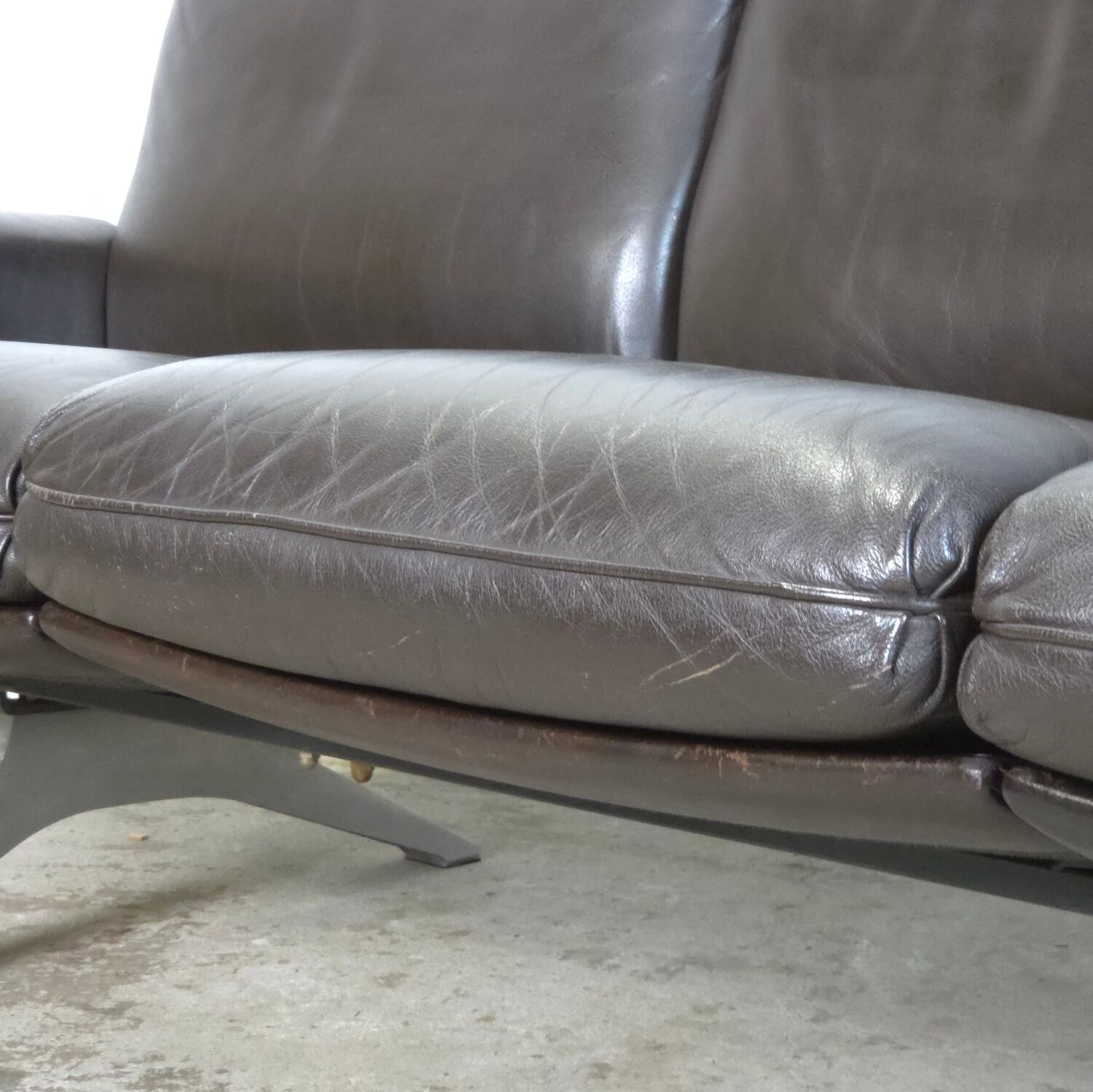 De Sede DS-31 vintage 1960s design leather 3-seater sofa
