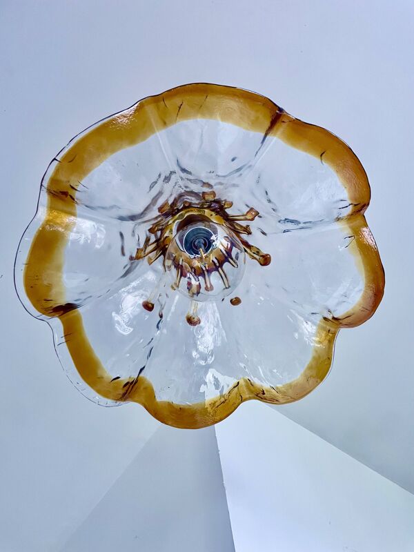 Suspension en verre de Murano 1960 1970