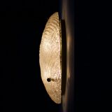 Ceiling lamp in brass & frosted glass