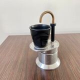 Italian coffee maker 1 cup bialetti and porcelain cup revolt