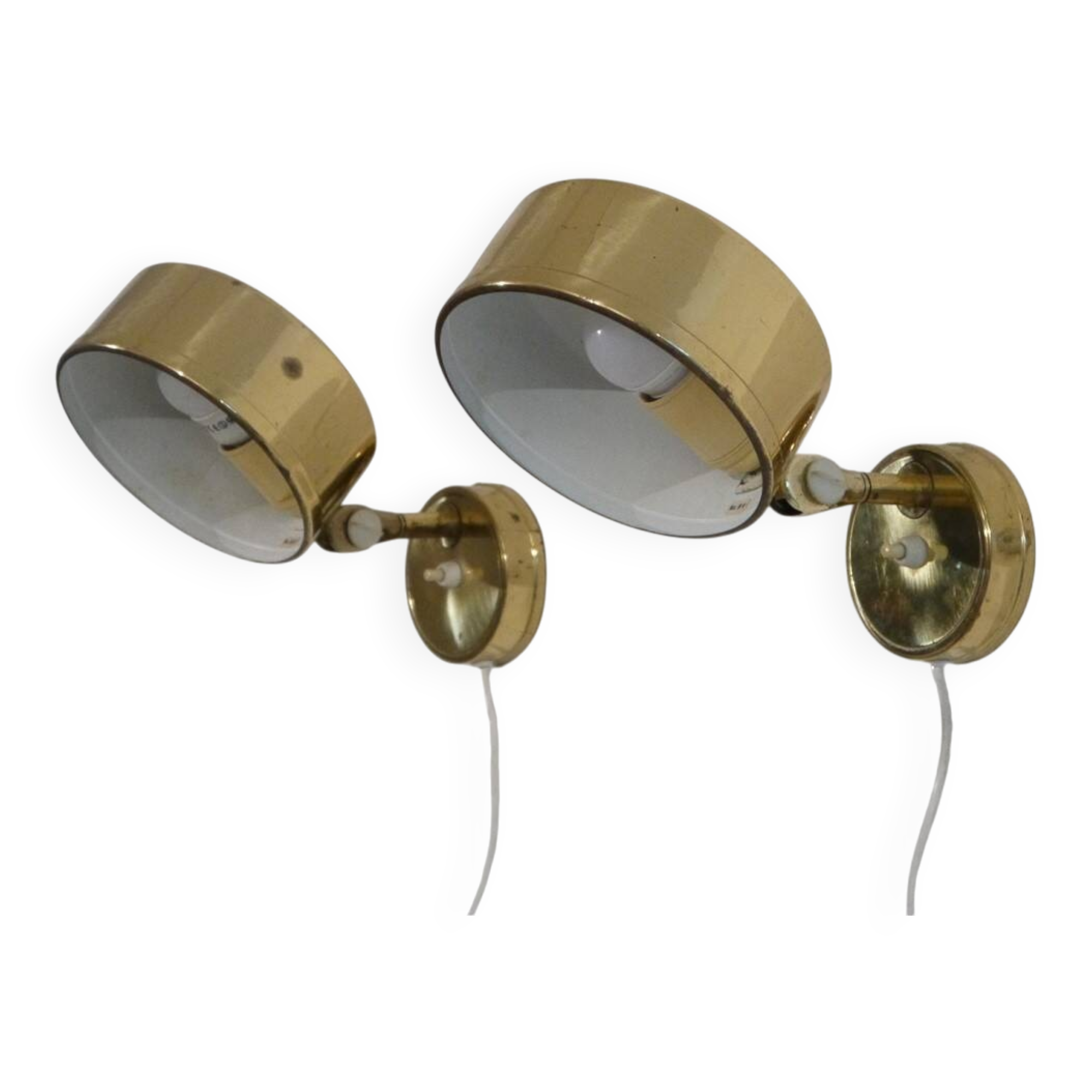 Appliques suedoises en laiton 1970