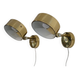 Appliques suedoises en laiton 1970