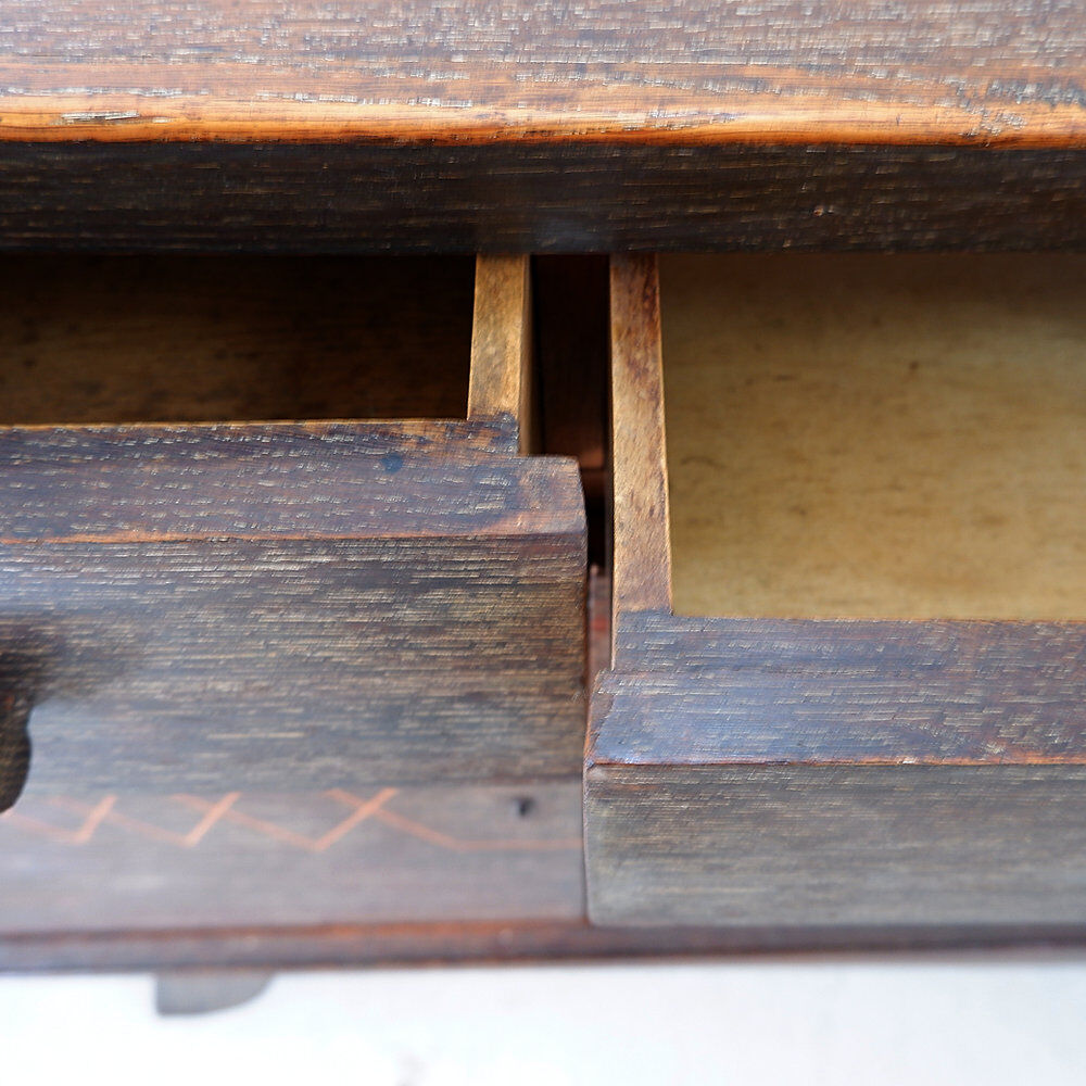 Buffet vintage en bois de wengé avec pieds évasés vers l'extérieur