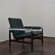 Fauteuil en palissandre & simili cuir modèle 112 par Leolux, années 1960
