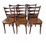 Suite 6 chaises de Bistrot vintage années 1960