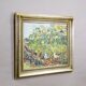 Sunflower field with chickens – original oil painting by Alexander Michael, 1990