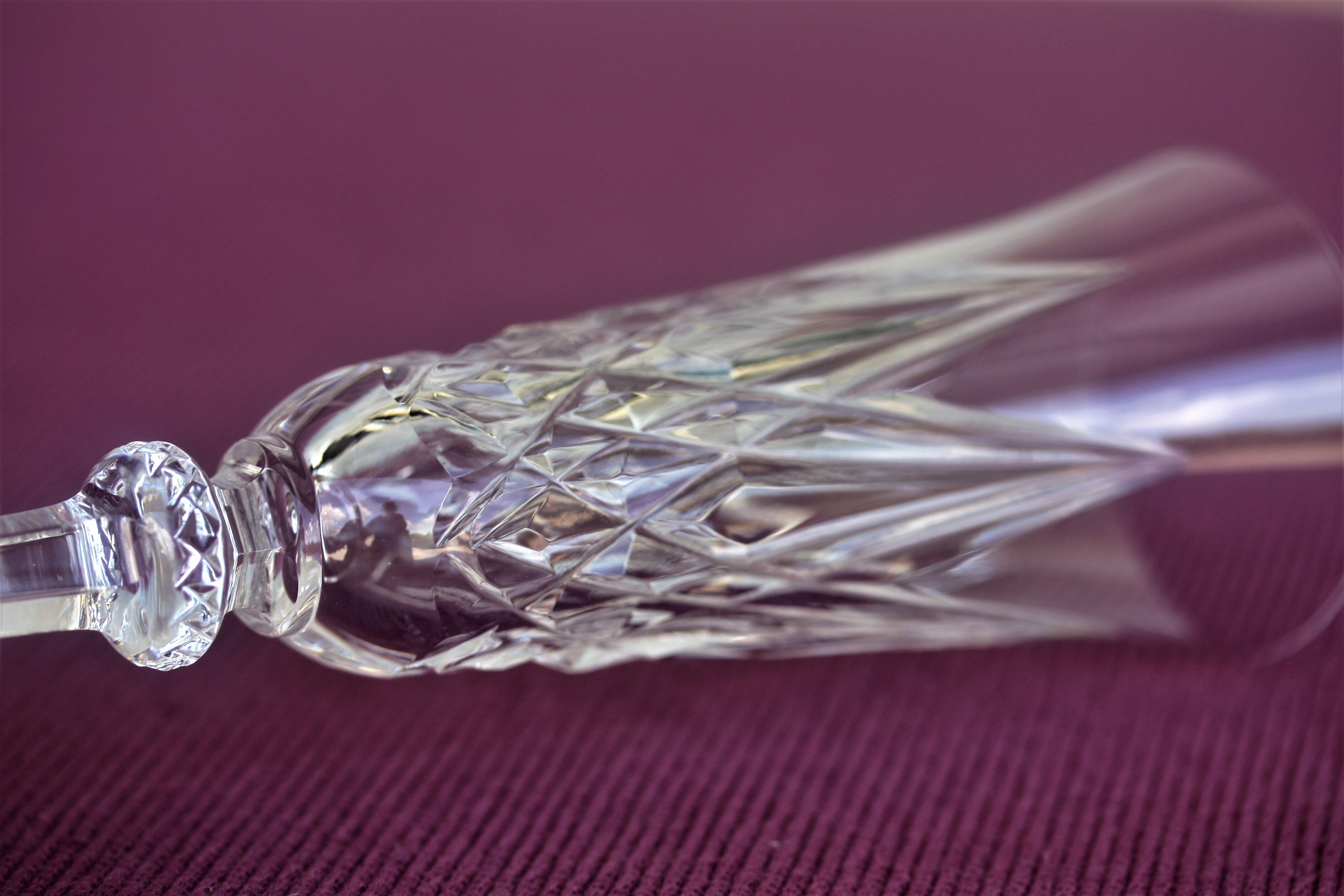 Sammy model series of 6 St. Louis Crystal champagne flutes