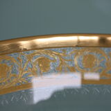 Large flared St Louis Crystal model Thistle gold.