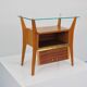 Gio Ponti bedside table in maple and walnut, La Permanente Mobili Cantù, 1940s