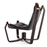 Vintage retro leather Falcon chair by Sigurd Ressell
