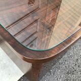 Scandinavian bedside feet compass 1970 walnut