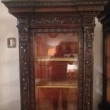 Pair of 19th century dark walnut display cases