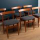"Roundette" teak dining table & 6 chairs by  Hans Olsen for Frem Rølje 1960