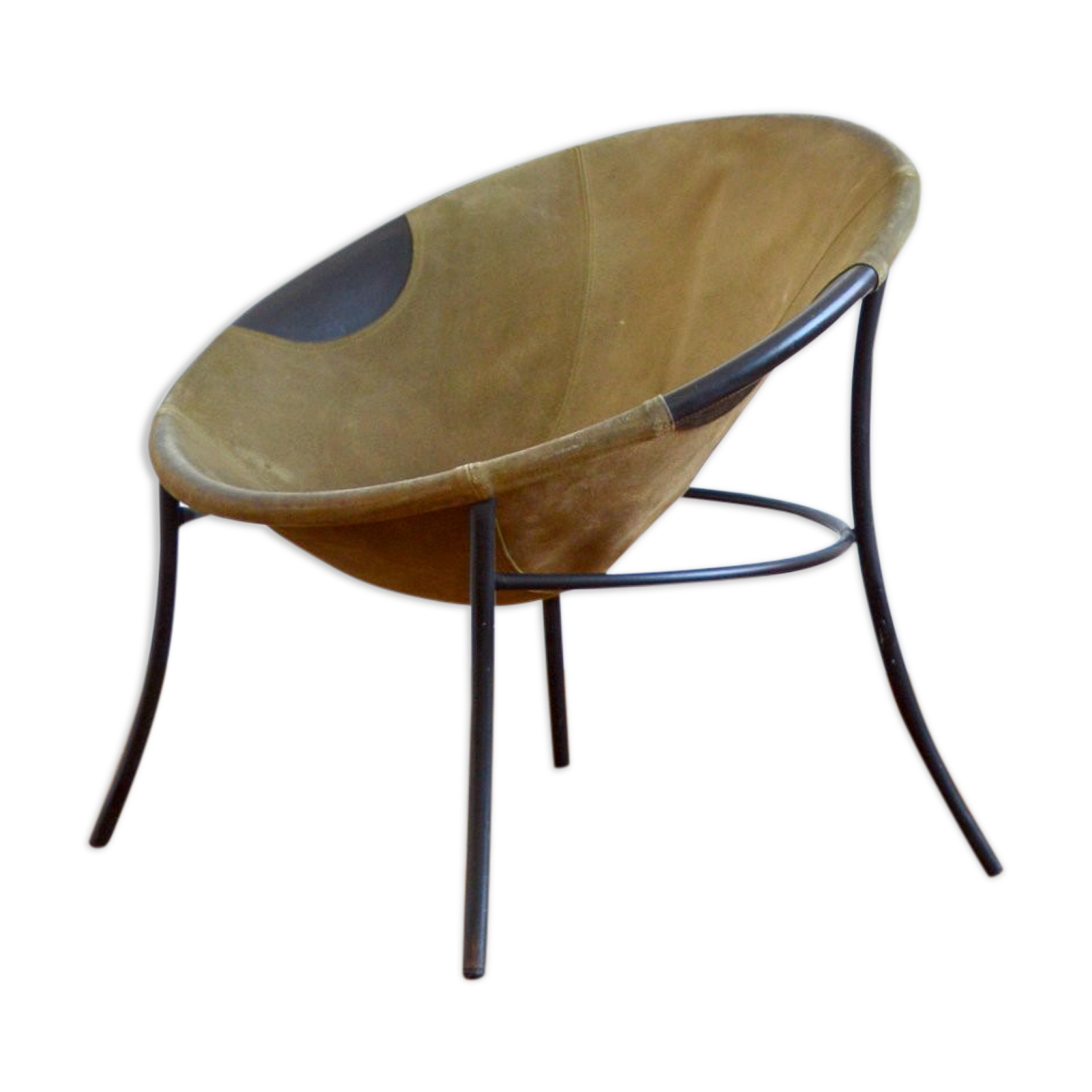 Circle chair in vintage suede 1960s