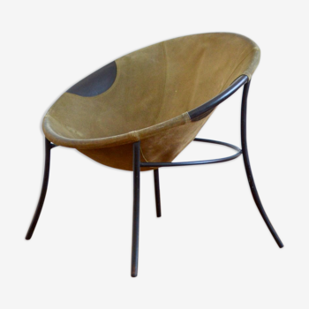 Circle chair in vintage suede 1960s