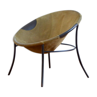 Circle chair in vintage suede 1960s