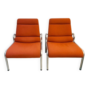 Chaises longues en métal