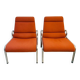 Chaises longues en métal et laine par Martin Stoll, années 1980, ensemble de 2