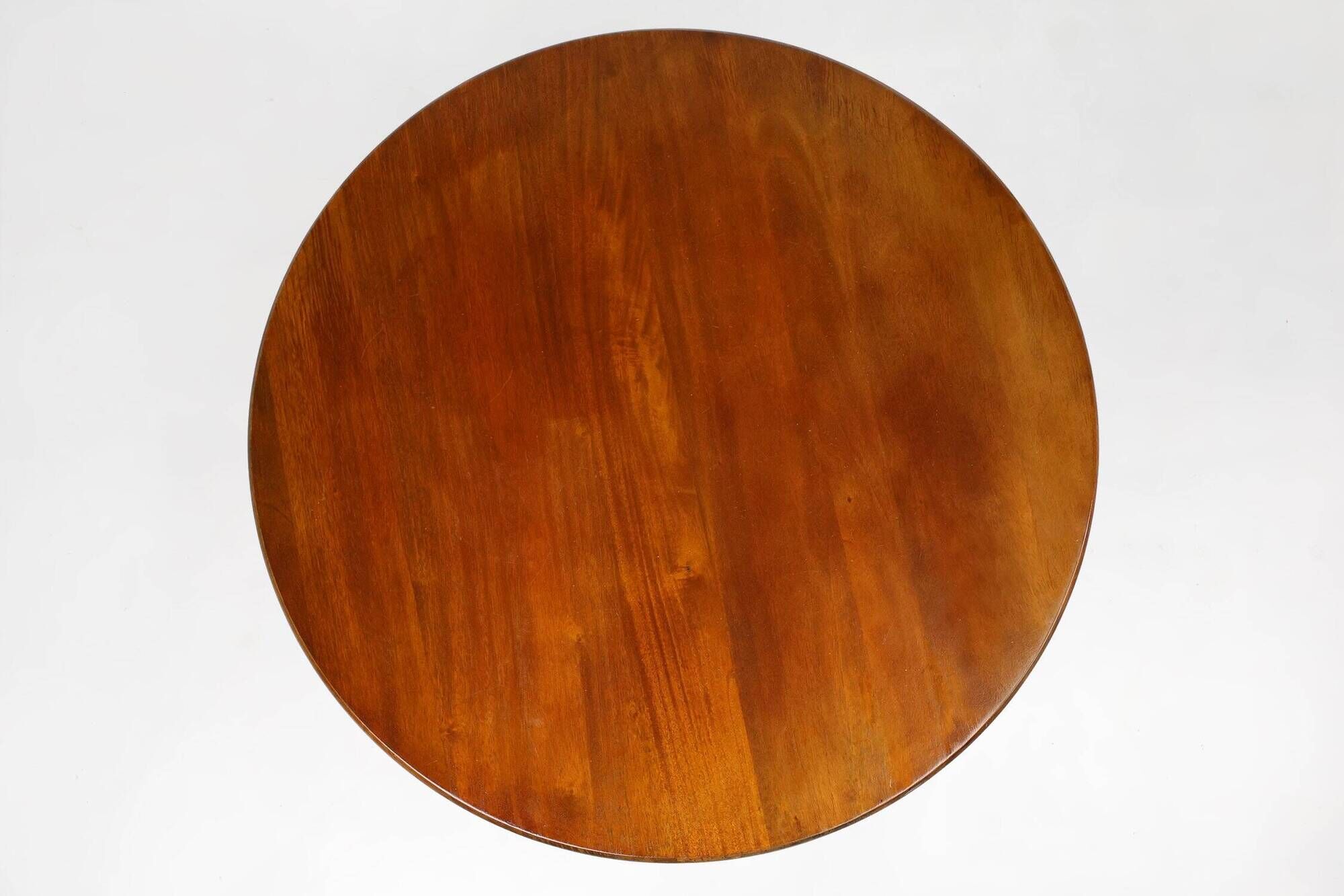 Vintage English Round Tilt Top Table in Cherry, 1950s