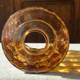 Limburg 1970s amber cloisonné glass ceiling light