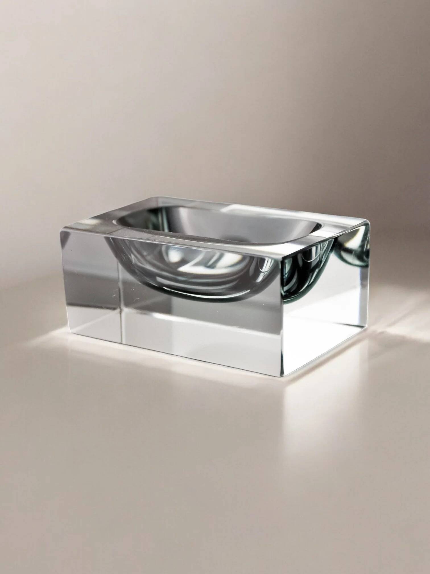 Sommerso ashtray by Seguso, Murano glass, Italy, 1970s