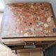 Vintage Wooden Nightstand with Marble Top
