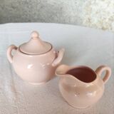 Sweeten and creamer Digoin Sarreguemines powder pink