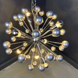 Vintage chrome sputnik chandelier, 1960s