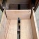 Meuble d'archives en bois, classeur 4 tiroirs 1950