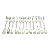 Christofle – 12-piece solid silver fish cutlery set, Vendôme model