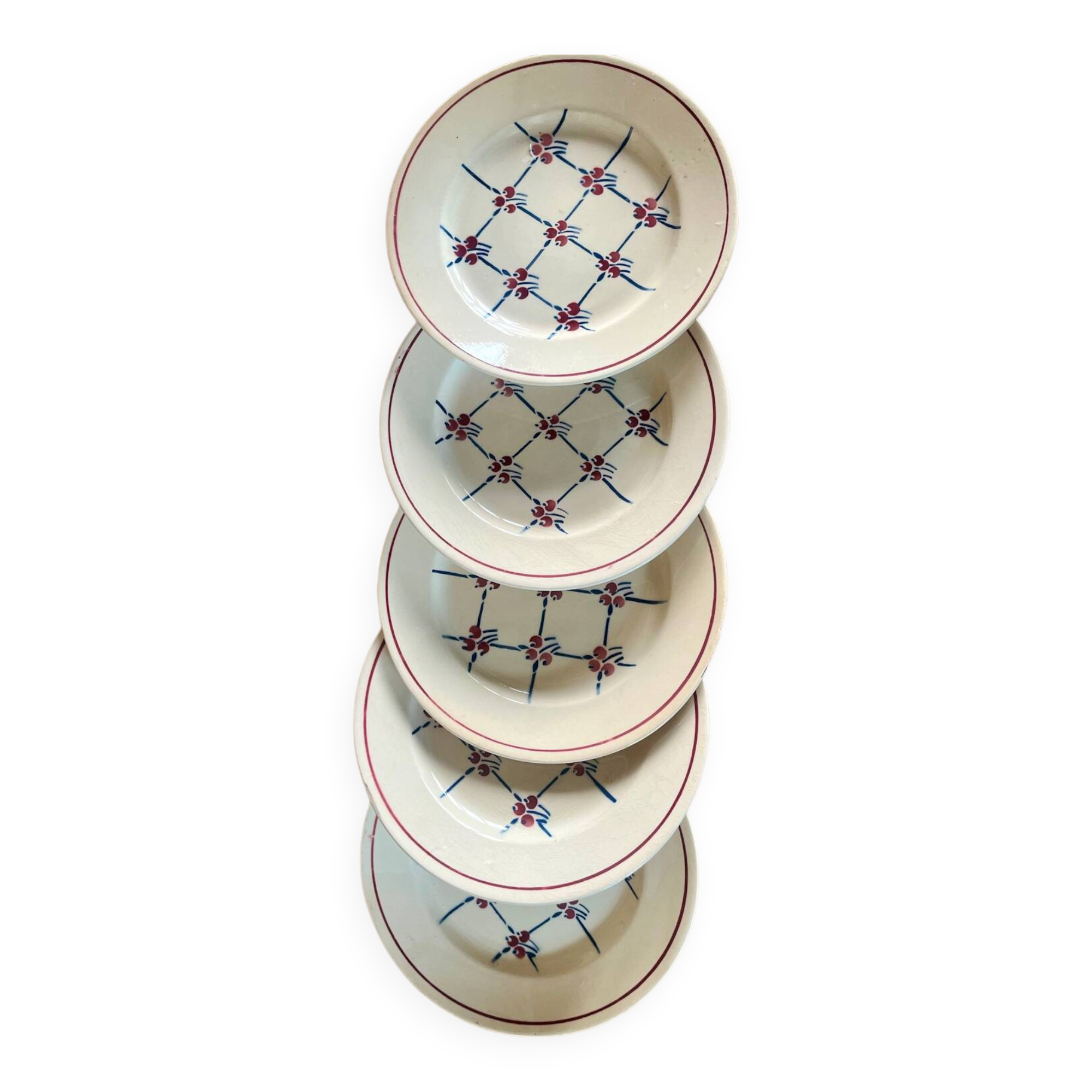 Badonviller ironstone dessert plates