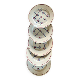 Badonviller ironstone dessert plates