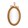 Rattan oval mirror 53x32cm