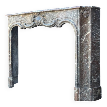 Regency Fireplace in Grey Ardennes Marble, 18th Century