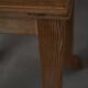 A pair of antique Danish pine stools from the late 19th century.