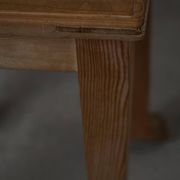 A pair of antique Danish pine stools from the late 19th century.