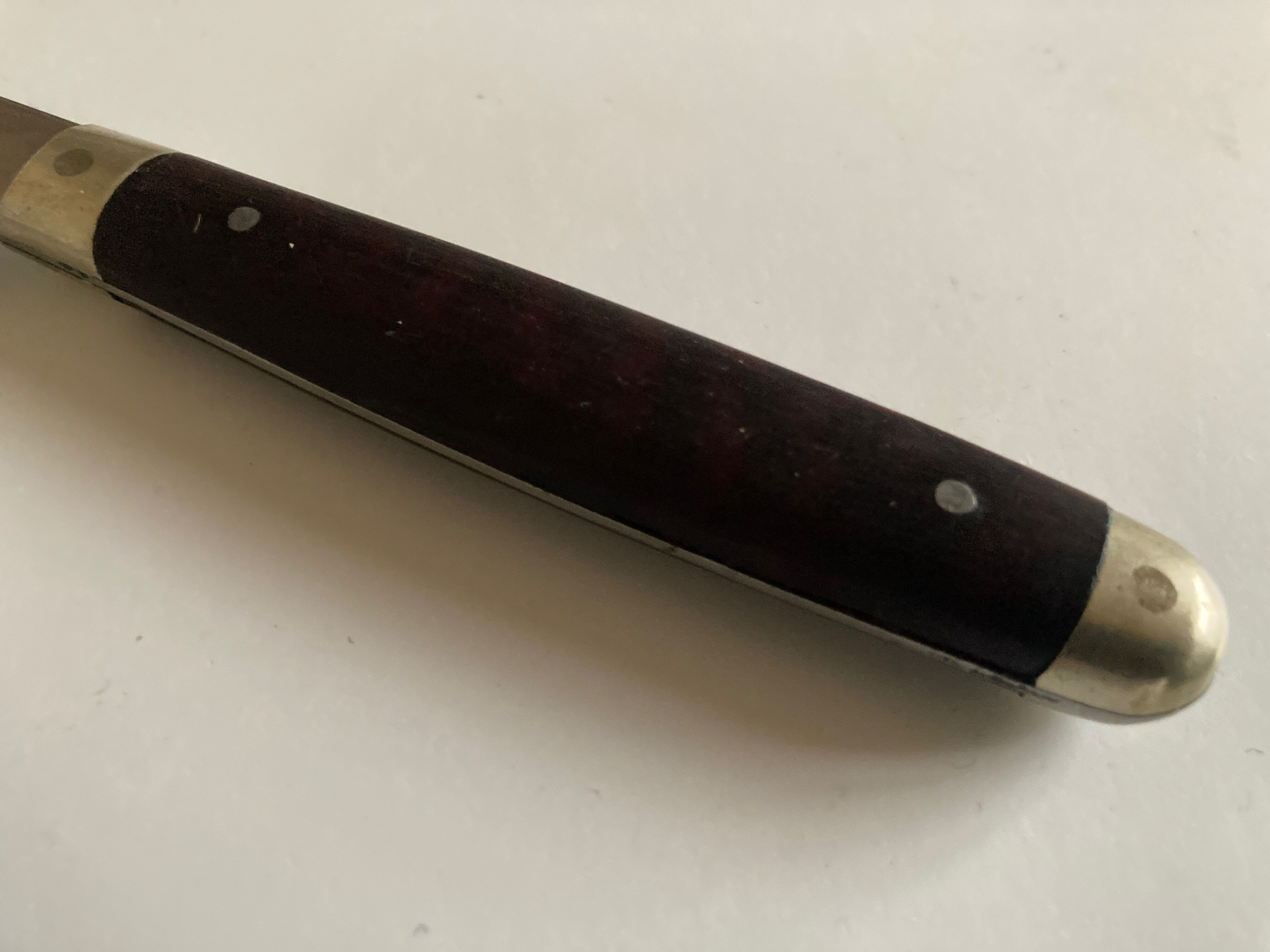 Set of 6 rosewood wood knives Dumas Thiers 1950
