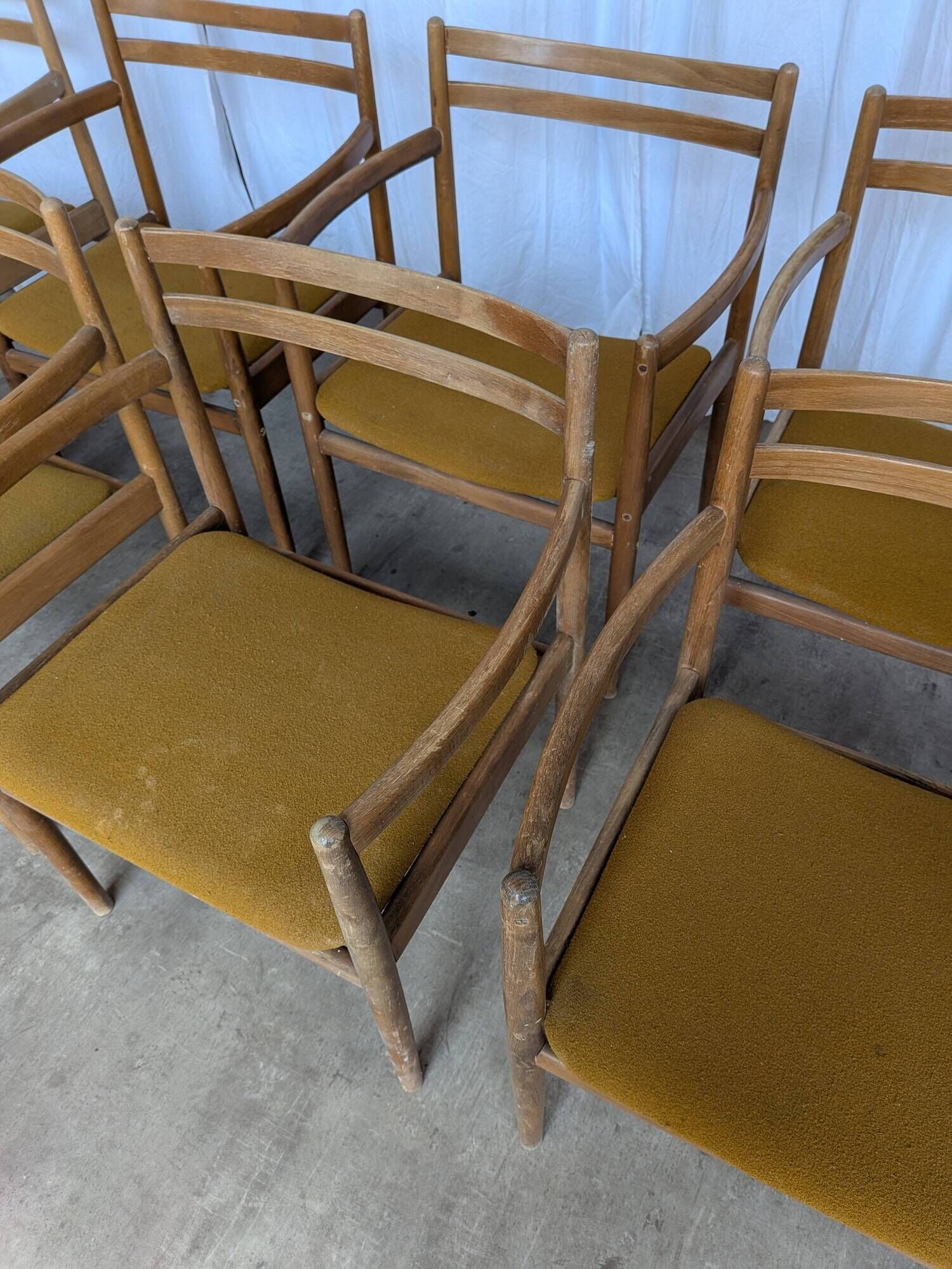 Set of 8 STOL Kamnik Armchairs / Yugoslav Mid Century Vintage Dining Chair