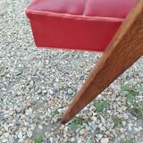 Paire de fauteuils anciens vintage  pieds compas