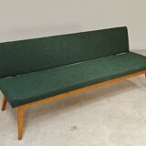 Banquette / Daybed modulable par Tatra , tissu bouclette chinée vert 1960