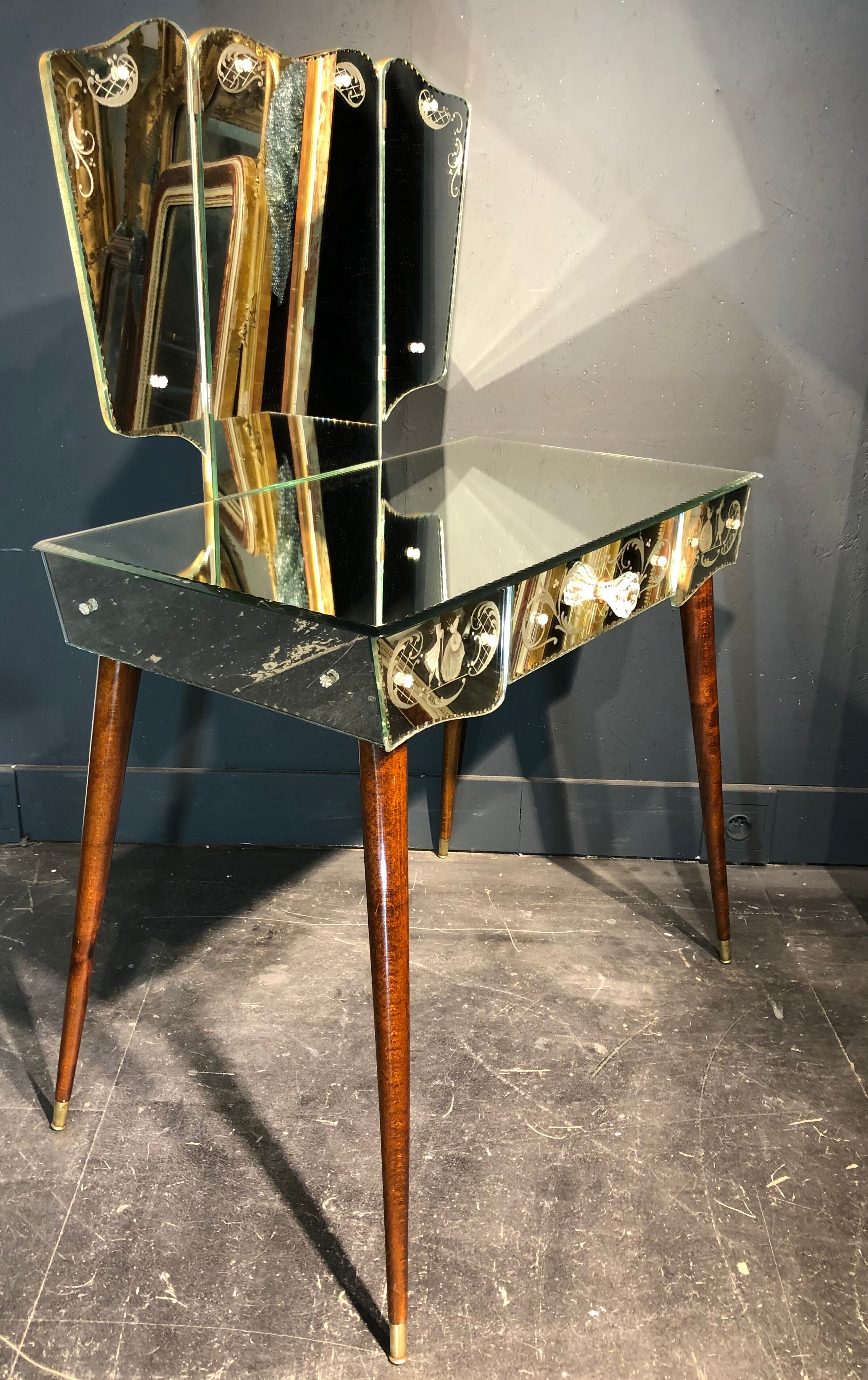 Coiffeuse miroir vintage année 50